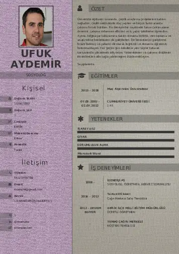 Sosyolog Cv Örnekleri cv indir